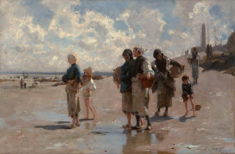 Henry Sargent The Oyster Gatherers of Cancale (mk18) oil painting picture
